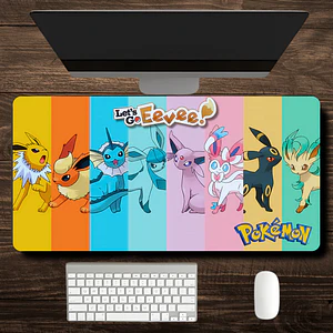 MousePad Gamer Diseño Con Las Evoluciones De Eevee XXL
