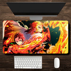 MousePad Gamer Demon Slayer Tanjiro y Rengoku Formato XXL