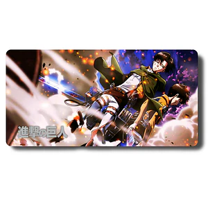 MousePad Gamer Shingeki No Kyojin Levi y Eren Formato XXL