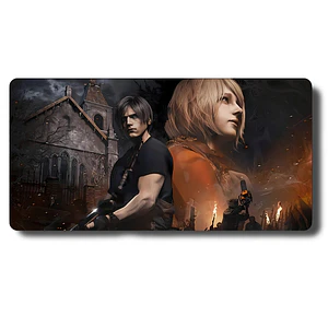 MousePad Gamer Impactante Diseño Resident Evil 4 Leon y Ashley XXL