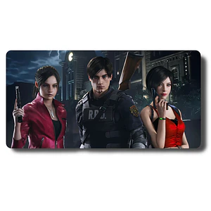 MousePad Gamer  Diseño Resident Evil 2 Leon, Ada y Claire XXL
