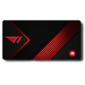 MousePad Gamer Fondo Negro Con El Logo De T1 Formato XXL
