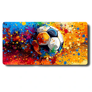 MousePad Gamer Pelota De Futbol En Pintura Formato XXL