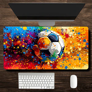 MousePad Gamer Pelota De Futbol En Pintura Formato XXL