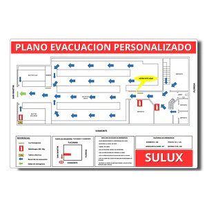 Plano de Evacuación Personzalido en Aluminio Premium
