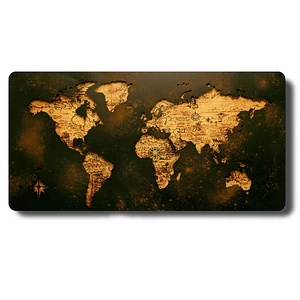 MousePad Gamer Mostrando Un Gran Mapamundi Formato XXL