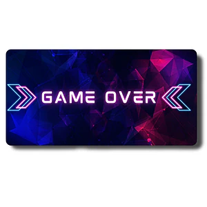 MousePad Gamer Un Cartel De Game Over En Neon Formato XXL