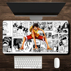 Mouse Pad Gamer One Piece Luffy Con Paneles De Manga Formato XL