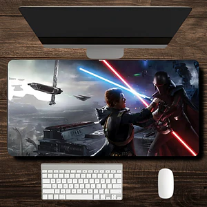 MousePad Gamer Increíble Diseño Star Wars Cal Kestis vs Inquisidor XXL