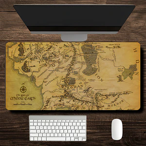 MousePad Gamer Diseño The Lord of the Rings Mapa Tierra Media XXL 