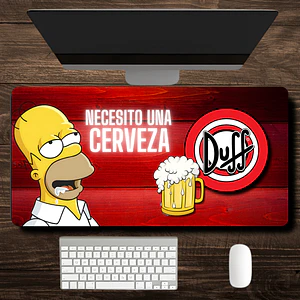 MousePad Gamer Los Simpsons Homero Con Una Cerveza XXL