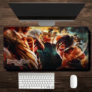 MousePad Gamer Shingeki No Kyojin Pelea Reiner VS Eren XXL