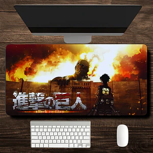 MousePad Gamer Eren Viendo La Muralla Al Titan Colosal XXL