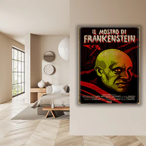 Cuadro en Aluminio Cine Clásico Años 20´s Il Mostro di Frankenstein (1921)