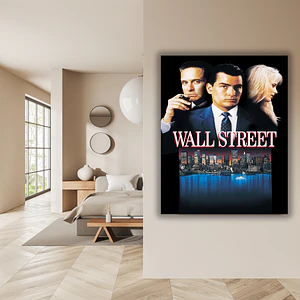 Cuadro en Aluminio Cine Clásico Años 80´s Wall Street (1987)