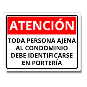 Señaletica Aluminio Informativa Cierre Porton