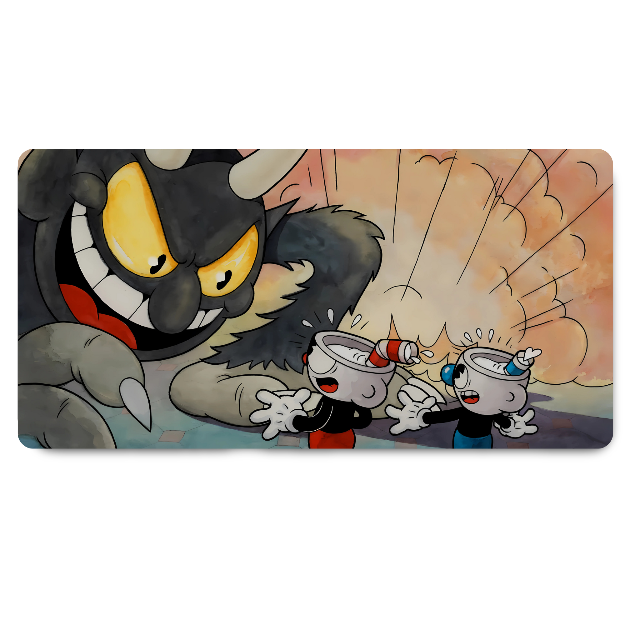 MousePad Gamer Gran Diseño Cuphead Vs The Devil XXL