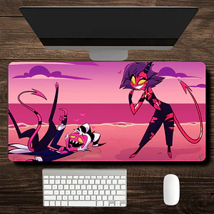 MousePad Gamer Alucinante Diseño Helluva Boss Moxxie y Millie XXL