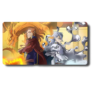 MousePad Gamer Gran Diseño Black Clover capitanes Fuegoleon y Nozel