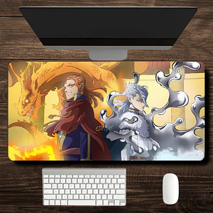 MousePad Gamer Gran Diseño Black Clover capitanes Fuegoleon y Nozel