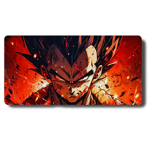 MousePad Dragon Ball Z Vegeta En Un Fondo Rojo