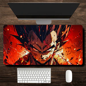 MousePad Dragon Ball Z Vegeta En Un Fondo Rojo