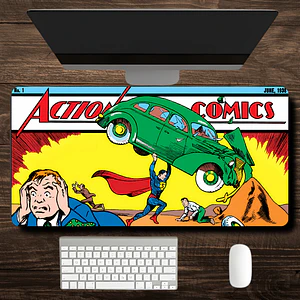 MousePad Gamer Gran Diseño Universo DC Superman Action Comic´s N° 1