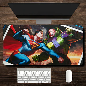MousePad Gamer Gran Diseño Universo DC Superman vs Lex Luthor