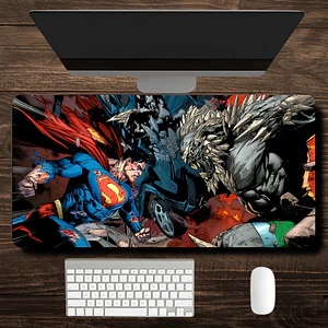 MousePad Gamer Gran Diseño Universo DC Superman vs Doomsday 
