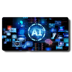 Mouse Mouse Pad Inteligencia Artificial MousePad Futurista 