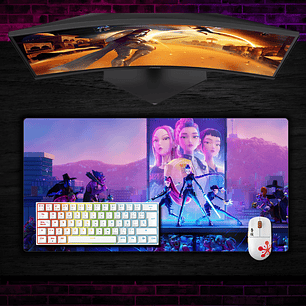 Mouse Pad Huntrix  Guerreras K-pop Gran diseño