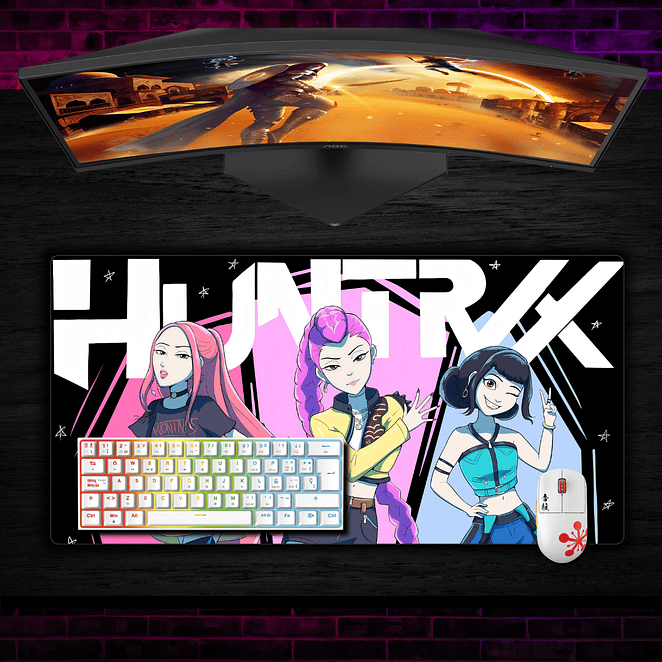 Mouse Pad Guerreras K-pop Huntrix Animado 2