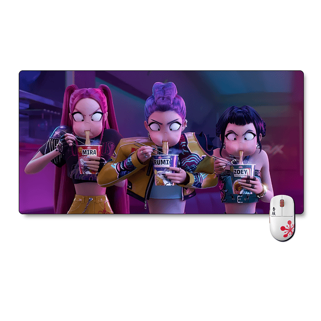Mouse Pad Huntrix Escena Guerreras K-pop 1
