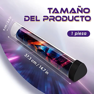 Porta Playmat Tubo Rígido de PVC Transparente — Estuche TCG