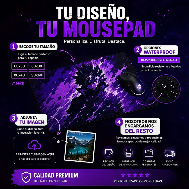 Mousepad Personalizado Gamer en Chile – Crea tu Diseño 5