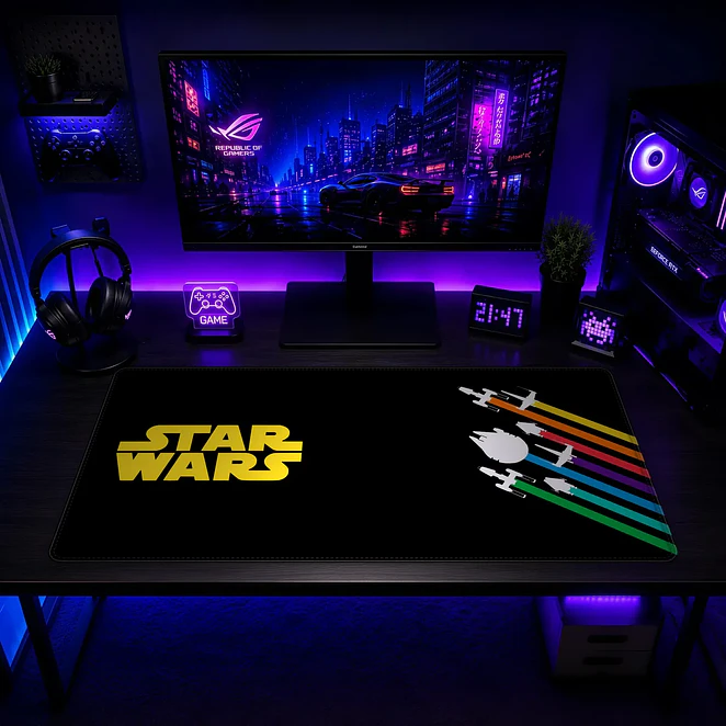 Mousepad Gamer Star Wars Escuadron Rebelde Formato XXL 2