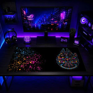Mousepad XL Star Wars Halcon Milenario Neon Premium