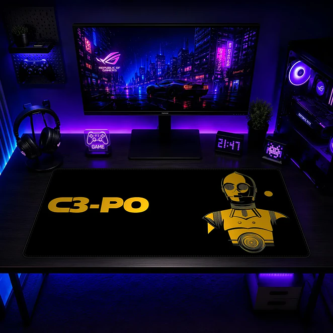 Mousepad Gamer Star Wars C-3PO Formato XXL 2