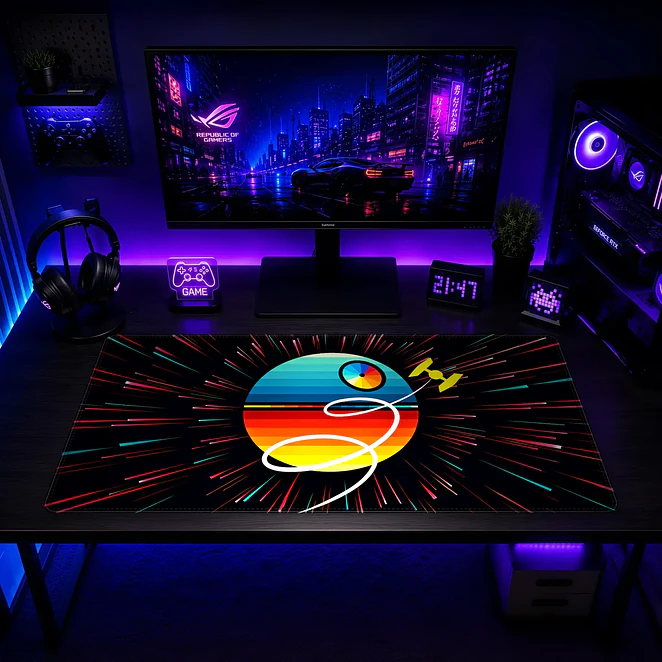 Mousepad XL Star Wars Estrella de la Muerte Retro Premium 2