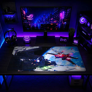 Mousepad Gamer Star Wars Combate X-Wing Formato XXL