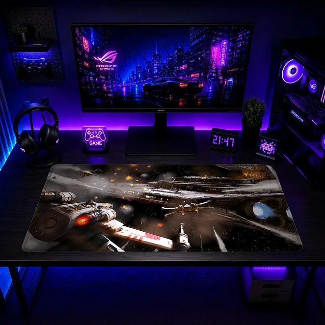 Mousepad XL Star Wars Persecucion X-Wing Premium 2