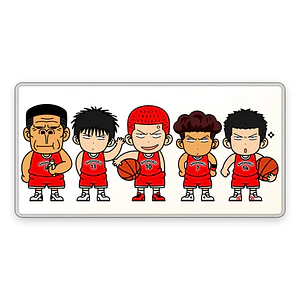 Mousepad XL Slam Dunk Quinteto Chibi Premium