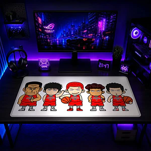 Mousepad XL Slam Dunk Quinteto Chibi Premium