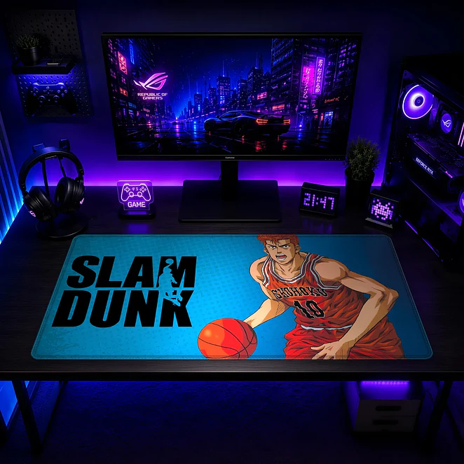 Mousepad Slam Dunk Sakuragi Azul Waterproof 2
