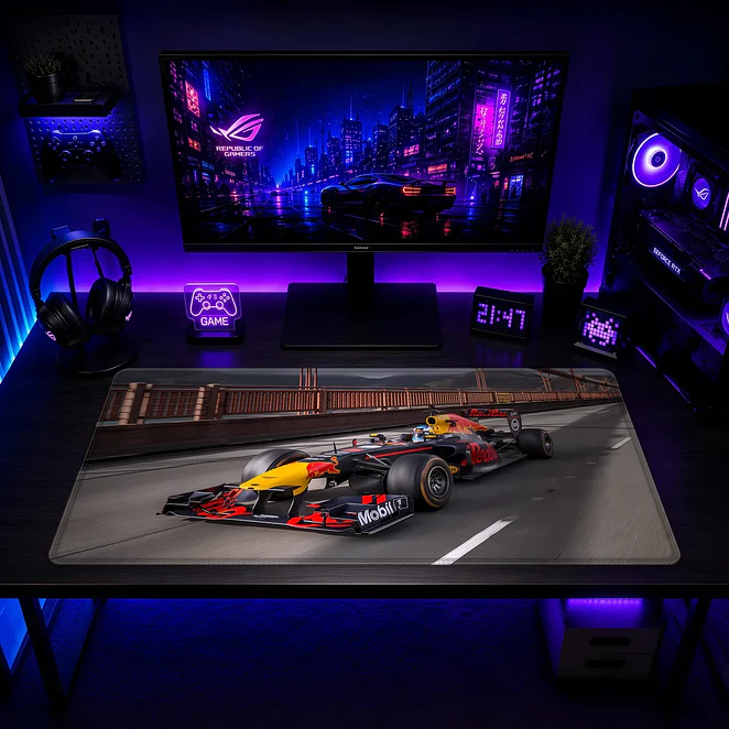 Mousepad Gamer F1 Red Bull Puente Dorado Formato XXL 2