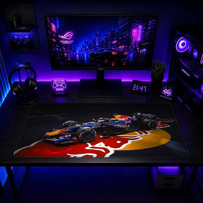 Mousepad Gamer F1 Red Bull Monoplaza Oracle Formato XXL 2