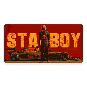 Mousepad XL F1 Red Bull Starboy Rojo Premium