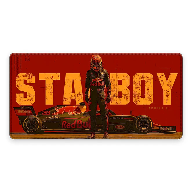 Mousepad XL F1 Red Bull Starboy Rojo Premium 1