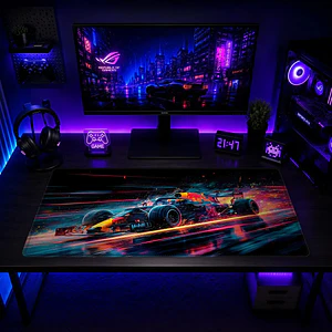 Mousepad F1 Red Bull Neon Racing Waterproof