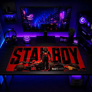 Mousepad Gamer F1 Red Bull Starboy Piloto Formato XXL